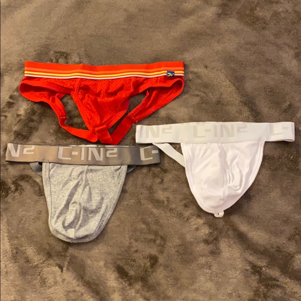 C-IN2 Thongs, Andrew Christian Jockstrap Lot (3)